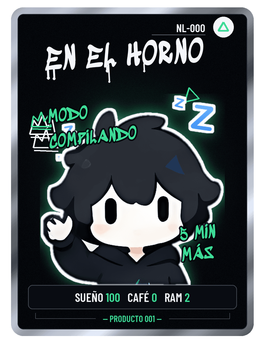 Tarjeta de Nullito dormido: en el horno